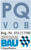 PQ Logo mit Zertbau HTB Hoch- und Tiefbau GmbH, HTB Betonsanierung